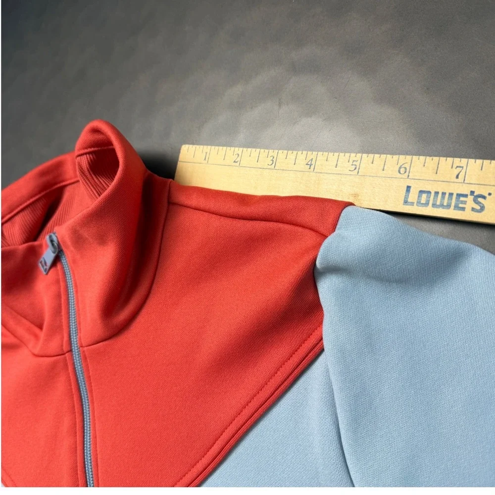 Vintage Puma Mens Iconic Track Jacket Gray and Red Color Block Full Zip Small